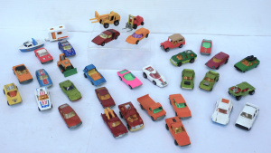 Lot 114 - Small box lot - heaps Vintage Matchbox Superfast & other diecasts