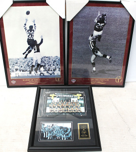 Lot 123 - Lot of AFL Memorabilia inc Collingwood 1990 Premiers Photo Collage &am Lot 123 - Lot of AFL Memorabilia inc Collingwood 1990 Premiers Photo Collage &am