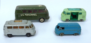 Lot 127 - 4 x vintage scale model Diecast Volkswagen Combi Vans - Corgi US Perso