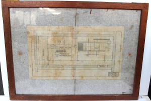 Lot 140 - Vintage Heavy Duty Frame w Hinged opening to back, hardwood w brass co