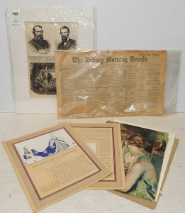 Lot 156 - Lot of Vintage incl Leon Bakst Colour Plates of Costume Designs, Etchi