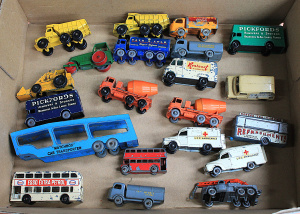 Lot 163 - Lot of Vintage Lesney Diecast Trucks & Working Vehicles Inc Coca