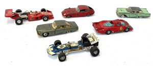 Lot 167 - 6 x vintage Corgi Toys - Surtees TS 9 F1, STP Patrick Eagle, Porsche 9