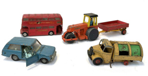 Lot 170 - 5 x vintage Dinky Toys - Range Rover 192, Bedford Refuse Truck, Route