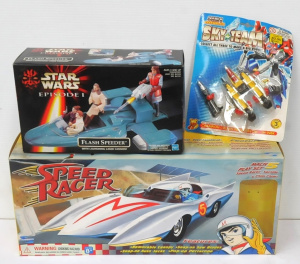 Lot 180 - Lot of Carded & Boxed Toys incl Star Wars Episode 1 Flash Speeder,