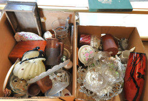 Lot 25 - 2 x boxes - Mixed items - China, Glass & Crystal incl Stuart, Lovat