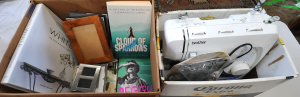 Lot 43 - Lot Mixed items incl Huon Pine Picture Frame, Brother Sewing Machine, P