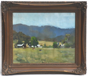 Lot 104 - George Garden Colville (1887 - 1970) Gilt Framed Oil painting - Landsc