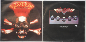 Lot 114 - 2 x Vintage Vinyl LP Records incl Aerosmith ROCKS LP & Korkus Head Lot 114 - 2 x Vintage Vinyl LP Records incl Aerosmith ROCKS LP & Korkus Head