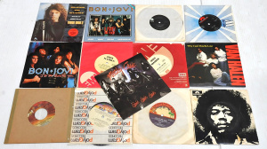 Lot 122 - Lot Heavy Metal & Rock 45rpm Vinyl Singles incl Motley Crue, Led Z