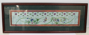Lot 202 - Framed c1900 Chinese Silk Embroidered panel featuring Butterflies, Cri Lot 202 - Framed c1900 Chinese Silk Embroidered panel featuring Butterflies, Cri