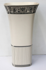 Lot 222 - Large Wedgwood Contrasts Vase with Griffin design to the rim, approx 3