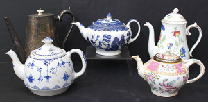 Lot 223 - 5 x Vintage Ceramic & Other Teapots incl Masons Danish Design, Vil