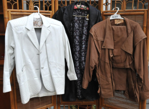 Lot 9 - 3 x Vintage Ladies Leather Jackets incl FJ Melbourne Brown Leather Jacke Lot 9 - 3 x Vintage Ladies Leather Jackets incl FJ Melbourne Brown Leather Jacke