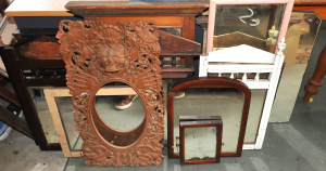 Lot 21 - Group Lot of Assorted Mirrors incl Vanity mirrors, Cabinet Mirrors etc Lot 21 - Group Lot of Assorted Mirrors incl Vanity mirrors, Cabinet Mirrors etc
