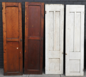Lot 38 - 2 x Pair of Vintage Pine Doors incl One Pair White Painted & Anothe