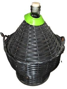 Lot 42 - Large Modern Glass carboy w Rubber Stopper - Approx
