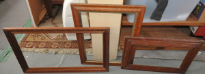 Lot 47 - 3 x Vintage Wooden Picture Frames incl Oak Veneer Picture Frame , Heavi