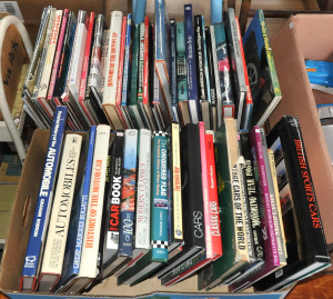 Lot 48 - 2 x Boxes of Mixed Automotive & Motorcycle Books incl MG Sports Car Lot 48 - 2 x Boxes of Mixed Automotive & Motorcycle Books incl MG Sports Car