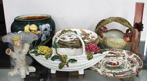 Lot 61 - Group Lot of Vintage as found Ceramics & Glass inc Booths Chelsea B