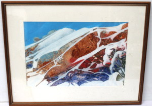 Lot 83 - M Slatter (Active c1980 - 90s) Framed Watercolour & Gouache - Snow