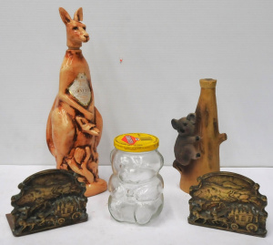 Lot 112 - Small Lot of Australian items incl Pair of Brass Cobb & Co Coach B