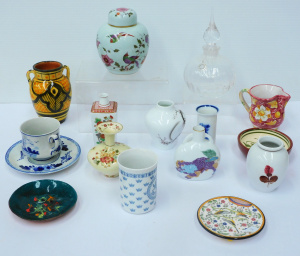 Lot 158 - Mixed Group lot inc Staffs England Ginger Jar - Soft Green with Pink