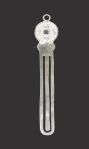 Lot 169 - Chinese Sterling Silver Money clip - Marks sighted TW 10gms