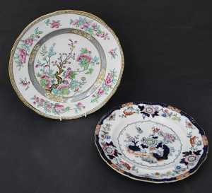 Lot 188 - 2 x Vintage Victorian English Cabinet Plates incl Mason's Plate & Lot 188 - 2 x Vintage Victorian English Cabinet Plates incl Mason's Plate &