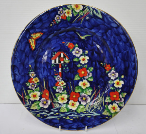 Lot 230 - Vintage Art Deco Maling Ware 'Dove -Cote' pattern Cabinet Plate - Colo Lot 230 - Vintage Art Deco Maling Ware 'Dove -Cote' pattern Cabinet Plate - Colo