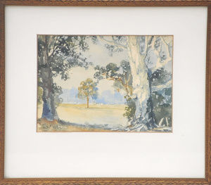 Alexander C Kerr (1875 - 1950) Gilt framed Watercolour - Australian Landscape -