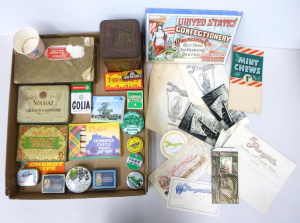 Box lot of Vintage and Modern Confectionary Packaging and Ephemera inc, The Para