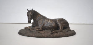 Vintage Resin Mary Pinset Figure of A Horse on Base Modelled after one of her