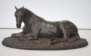 Vintage Resin Mary Pinset Figure of A Horse on Base Modelled after one of her