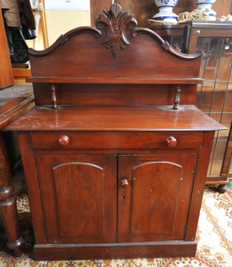 Lot 2 - Unusual Smaller sized Victorian Cedar Chiffonier - Shelf & Carved to Lot 2 - Unusual Smaller sized Victorian Cedar Chiffonier - Shelf & Carved to