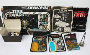 Lot 23 - Lot of Astd Vintage Star Wars Ephemera inc RoTJ AT-ST & Klaatu Figu