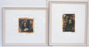 Lot 54 - Jenny Pemberton - Webb (Active c1990s - 2000s) Pair Framed Mixed Medias Lot 54 - Jenny Pemberton - Webb (Active c1990s - 2000s) Pair Framed Mixed Medias