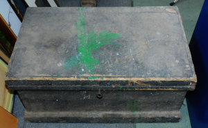 Lot 69 - Vintage Carpenter's Chest With Some Tools and Original Key and Working Lot 69 - Vintage Carpenter's Chest With Some Tools and Original Key and Working