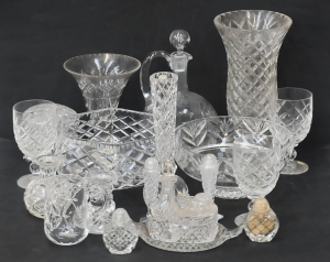 Lot 78 - Shelf Lot Fine Vintage and Antique Crystal Inc Bohemian