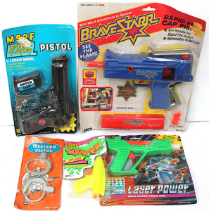 Lot 82 - In Original Packaging Bravestar Rapid Fire Cap Pistol, M92F Water Pisto