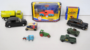 Lot 87 - Box lot of Mixed Diecast Vehicles incl Dinky Toys Johnston Road Sweeper