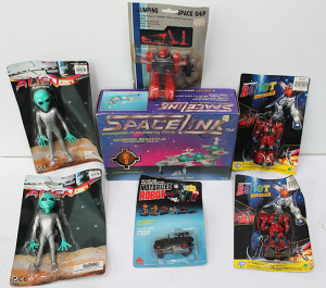 Lot 97 - Group Lot of Boxed & Carded Vintage Toys inc Capsella Space Link, A