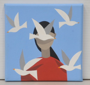 Lot 109 - Angela Marreiros (Active c2020s) small Stretched Oil Painting on Canva Lot 109 - Angela Marreiros (Active c2020s) small Stretched Oil Painting on Canva