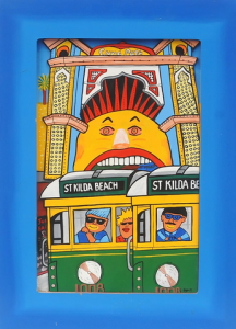 Lot 114 - Ringo Art Framed c1997 Mixed Media - Luna Park - Signed & Dated '9