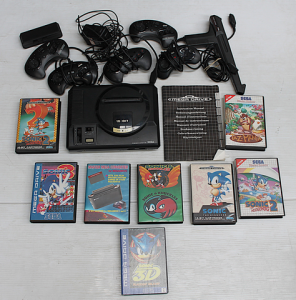 Lot 115 - Sega Mega drive with 5 Control Pads IncOriginal, Sega 6 Button, Sega M Lot 115 - Sega Mega drive with 5 Control Pads IncOriginal, Sega 6 Button, Sega M