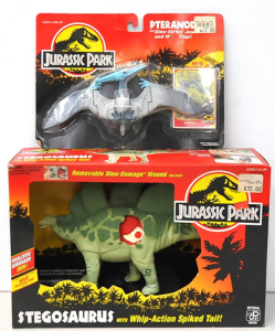 Lot 169 - 2 x Carded Jurassic Park Action Figures incl Pteranodon Dino Strike Ja