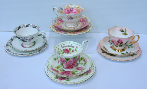 Lot 178 - 4 Vintage Royal Albert Trios inc Serena, Cotswold & Chrysanthemum