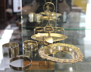 Lot 200 - Group lot Hallmarked Sterling Silver inc 2 x Napkins Rings, Childs Ban