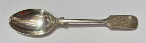 Lot 201 - Silver teaspoon awarded by MCC Rifle Club to JT Haynes March 1912 - h