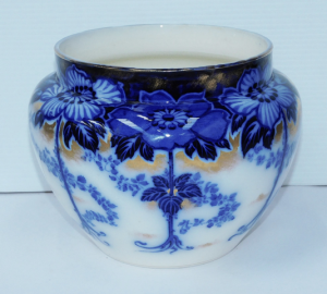 Lot 239 - Art Nouveau Burleigh Ware Flow Blue & Gilt Jardiniere - Briar Patt Lot 239 - Art Nouveau Burleigh Ware Flow Blue & Gilt Jardiniere - Briar Patt